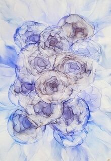 Flower Art A3 in an A2 Frame