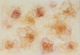 Abstract Flower Art A3 in an A2 Frame
