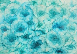 Flower Art A2 in an A1 Frame
