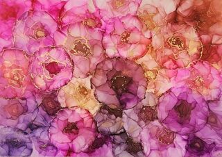 Flower Art A2 in an A1 Frame