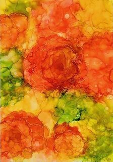 Abstract Flower Art A3 in an A2 Frame