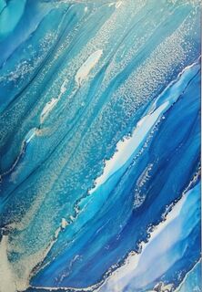 Abstract A3 Art in an A2 Frame
