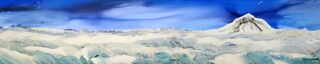 Peak of Tranquility - Panorama Seascape Framed 31 x 96 cm