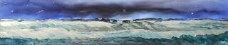The Approaching Storm - Panorama Seascape Framed 31 x 96 cm