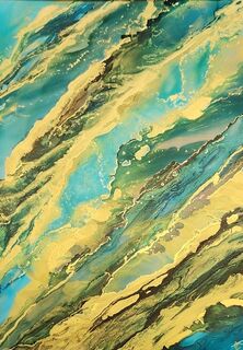 Abstract A3 Art in an A2 Frame