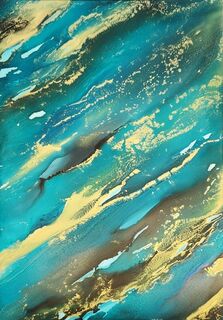 Abstract A3 Art in an A2 Frame A3A025