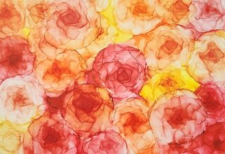 Flower Art A2 in an A1 Frame