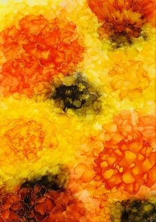 Citrus Burst  A3 Flower Art